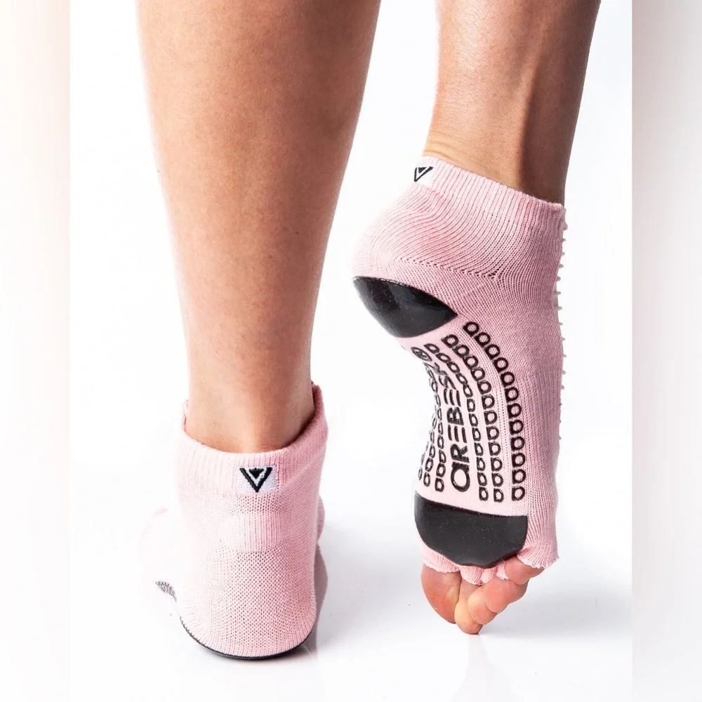 MOTO OPEN TOE GRIP SOCK- PINK